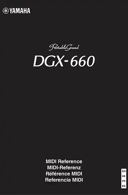 yamaha雅马哈DGX-660 MIDI Reference